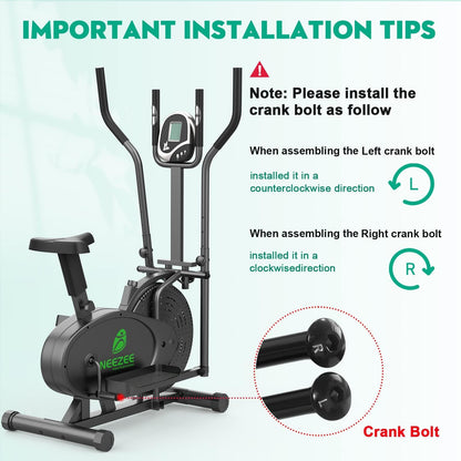 - Neezee Cross Trainer | With LCD Monitor | Max Weight 265LBS -