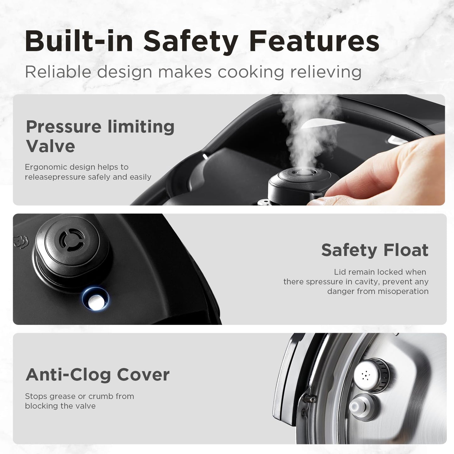 - Midea Pressure Cooker 8L | 70% Faster 13 Presets -