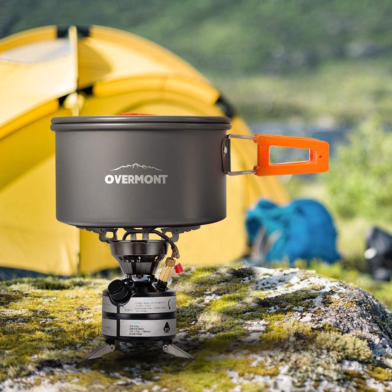 - OVERMONT Camping Cookware Set | Outdoor Cooking Kettle Mess Kit Pots Pans -
