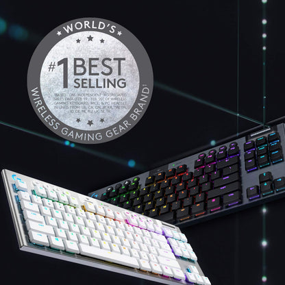 - Logitech G915 LIGHTSPEED TKL Tenkeyless Wireless Mechanical Gaming Keyboard -
