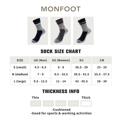 - MONFOOT 3 Pairs | Trekking Hiking Socks -