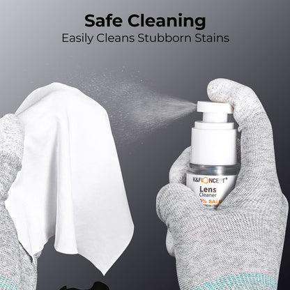 - K&F Concept 15-in-1 Camera Lens Cleaning Kit | DSLR Camera Lens Filter Cell Phones with Air Blowing | Cleaning Wipes*10 | 15ml Cleaning Cloths Liquid -