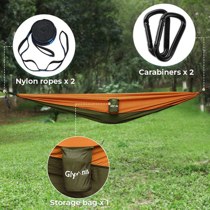 - Glymnis Camping Hammock | 2 Person | Lightweight Double Hammock -