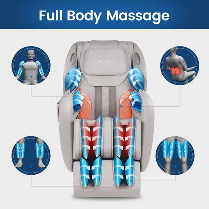 - ROTAI Massage Chair | Full Body Neck Shoulder Back Massage | Recliner -