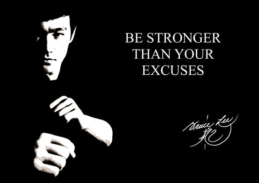 Bruce Lee (4) Signed Inspirational Motivational Quote Sign Poster Print Picture