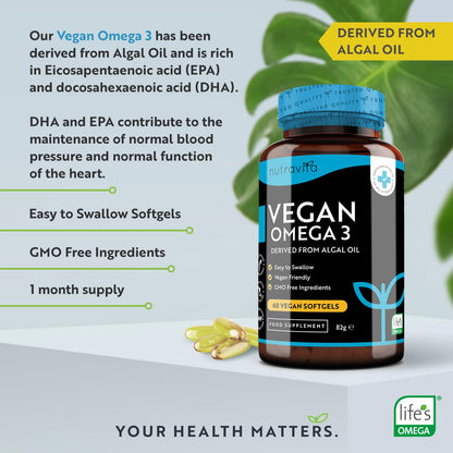 - Vegan High Strength Omega 3 2000mg Soft Gels -