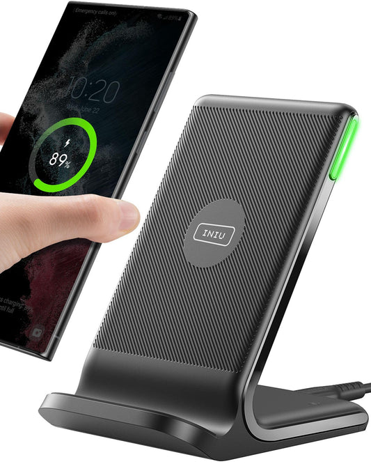 - INIU Wireless Charger | 15W Fast Wireless Charging Stand | Qi Certified | Sleep-friendly -