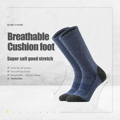 - SOX TOWN | Men's Merino Wool Socks | Outdoor Hiking Trekking | Moisture Control Performance -