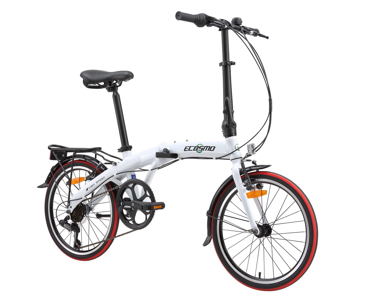 - ECOSMO 20" Lightweight Alloy Folding City Bicycle Bike | 12kg -