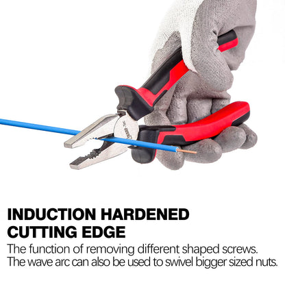 - Sharp-tec Combination Pliers 180mm | Multifunction Pliers | Wire Cutting/Crimping/Wire Twisting/Pulling and Nails Removing -