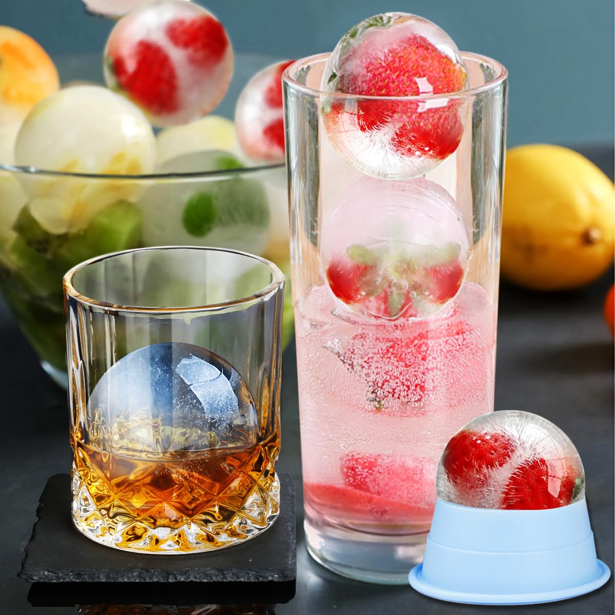 - LIGHTEN LIFE Whiskey Decanter with Glasses Set -