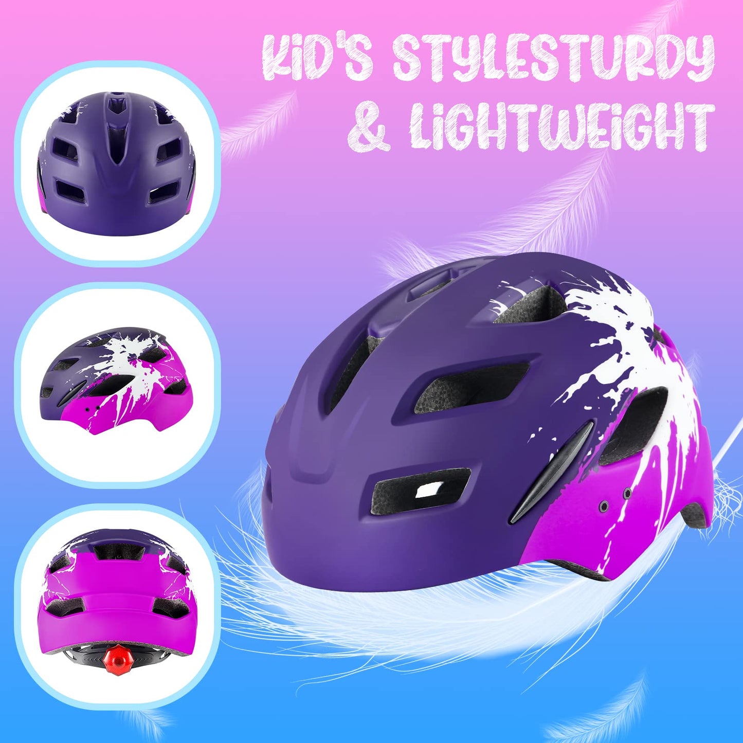 - RaMokey Kids Helmet | Kids Bike Helmet for Boys Girls Age 3-15 | Light Weight Cycling Helmet -