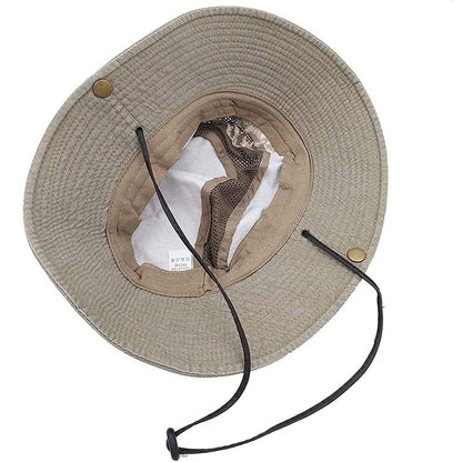 - THENICE | Cotton Sun Cap | Outdoor Bucket Mesh Boonie Hat