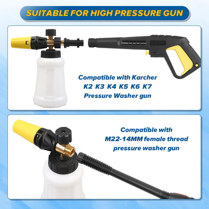 = MaxAwe High Pressure Jet Bottle Snow Foam Lance | 1000ML Cannon Washer -