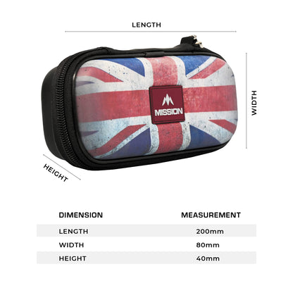 - Mission Darts Union Jack Darts Case | Freedom Wallet | Luxor Holds Assembled Darts UJ, Slim (W040) -