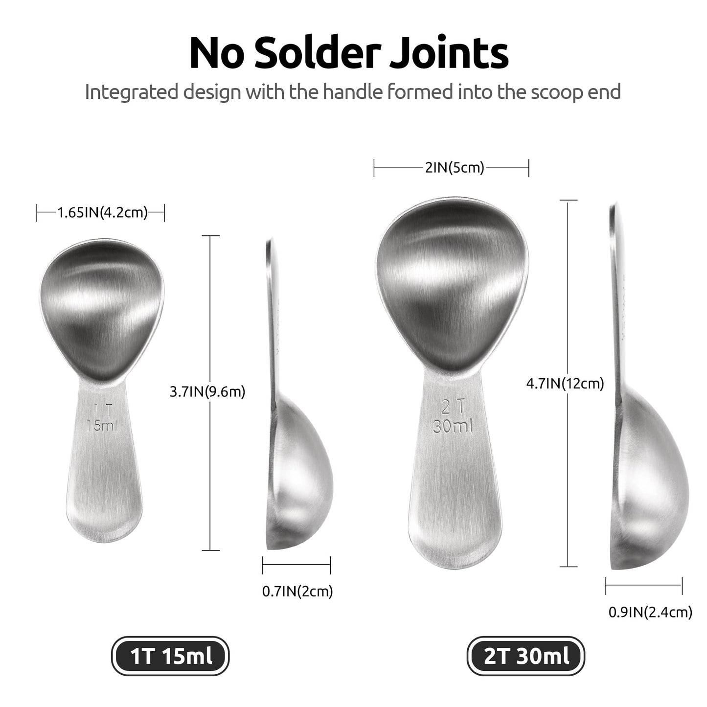 - U-Taste 18/8 Stainless Steel Coffee Scoop -