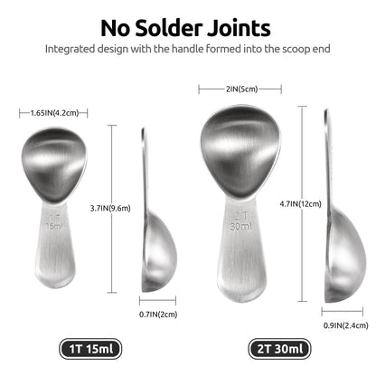 - U-Taste 18/8 Stainless Steel Coffee Scoop -