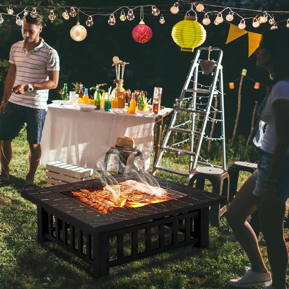- Yaheetech 3 in 1 Fire Pit for Garden & Outdoor Patio Heater (with Lid).