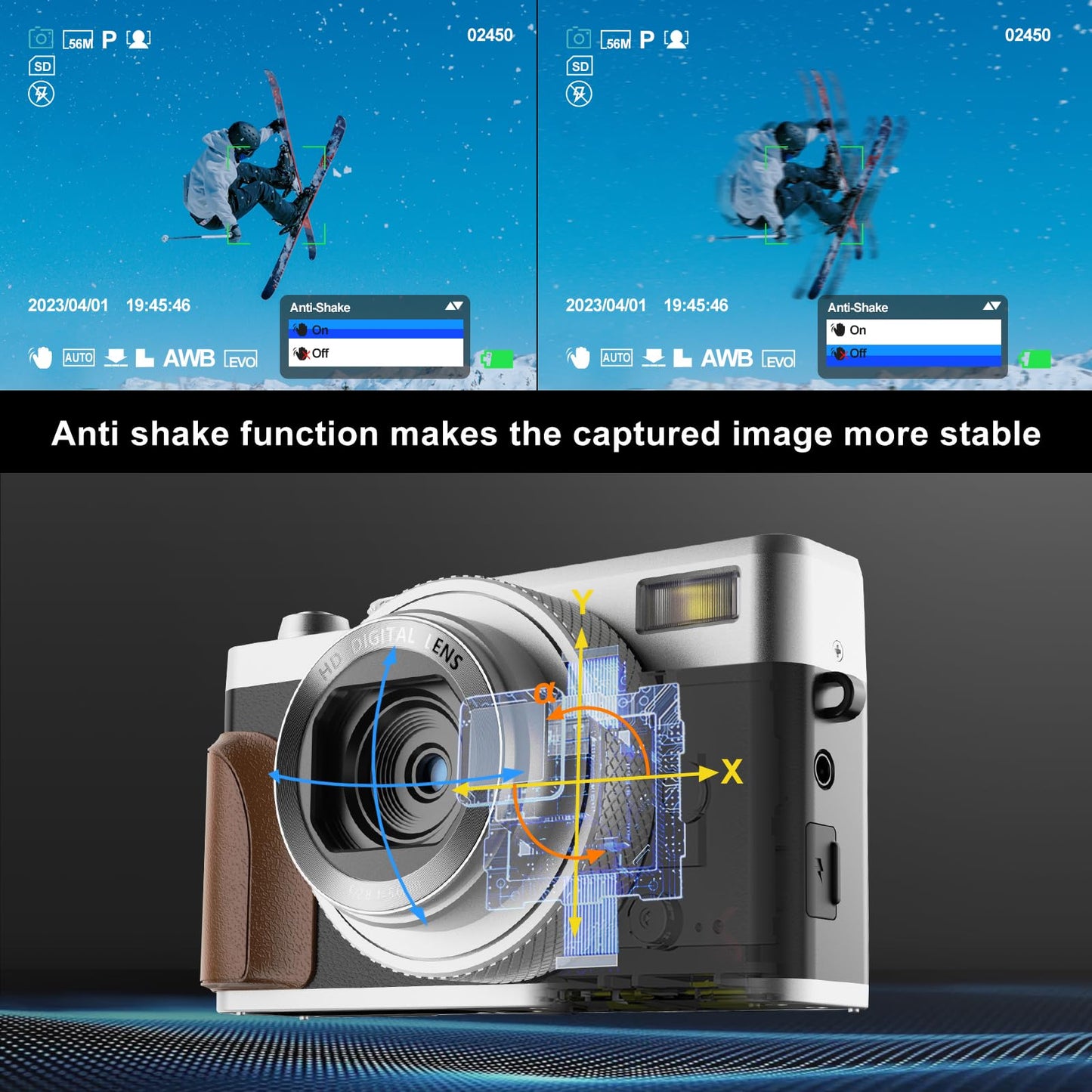 - Digital Camera | 56MP Cameras for Photography | 4K Vlogging Camera for YouTube | 180°Flip Screen Digital Point and Shoot Camera with 16X Zoom -