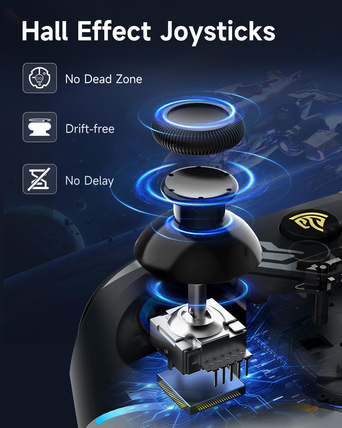 - EasySMX X15 Wireless PC Controller with Hall Triggers | Hall Joysticks | Enhanced Bluetooth Game Controller -