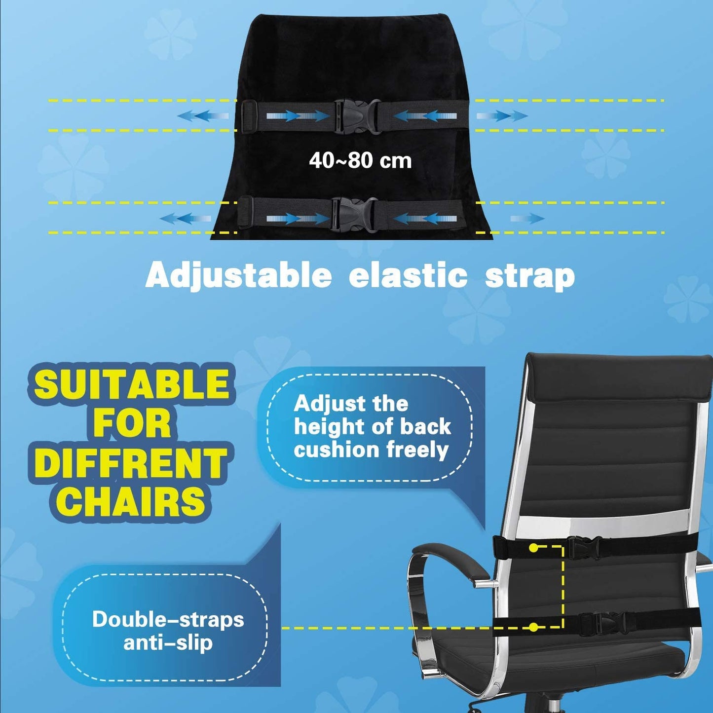 - Sotor Pillow | Memory Foam Back Support Cushion Lumbar Support for Office Chair -