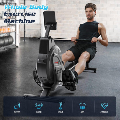 - Dripex Magnetic Rowing Machine for Home Use Rower Machine for Home Gym | Cardio Training Rower with Aluminum Slide Rail | 16 Adjustable Resistance & LCD Monitor -