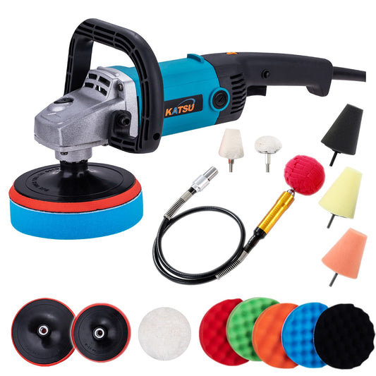 - KATSU Electric Car Polisher | 1200W | 50mm 180mm Electric Buffer Polishing Waxing Machine -