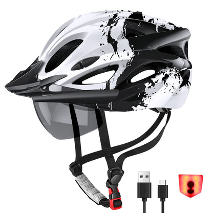 - RaMokey Bike Helmet | Lightweight Cycle Helmet | LED Light Magnetic Goggle Sun Visor -