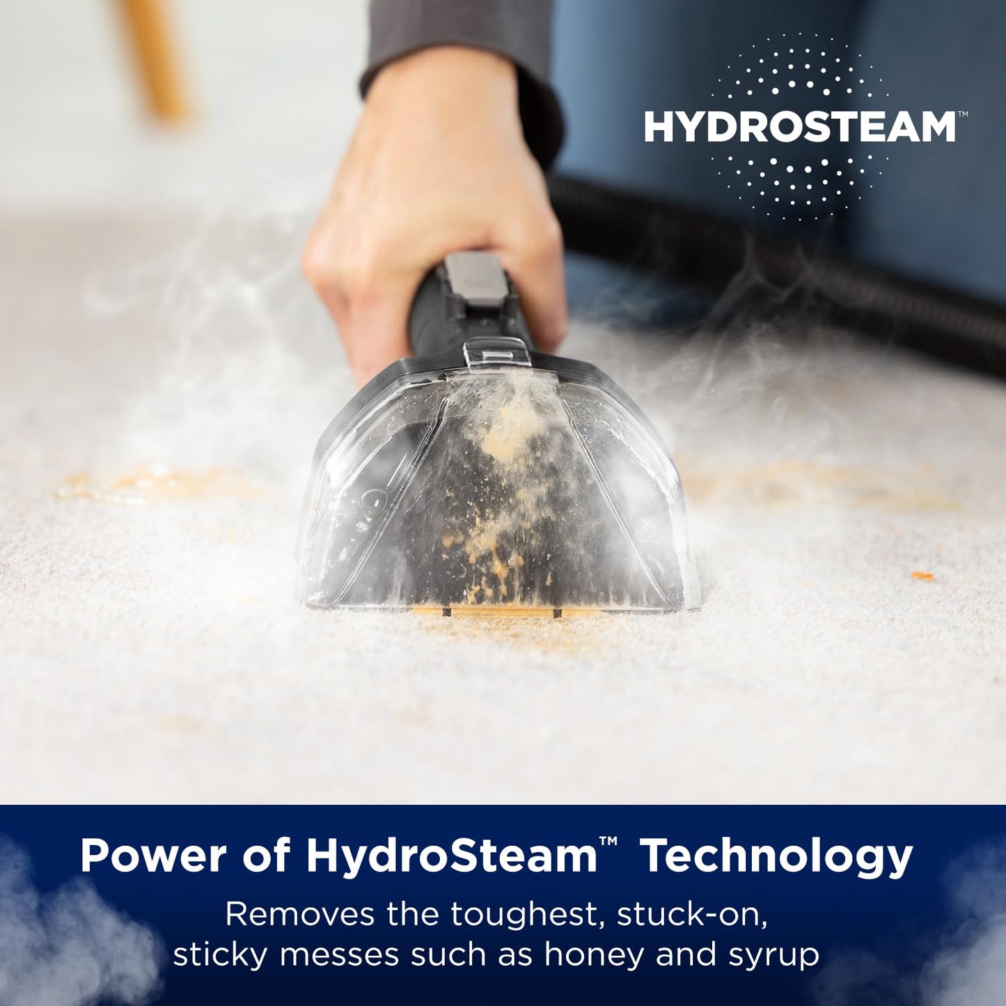 BISSELL® SpotClean® HydroSteam™ | 1000W Portable Spot Cleaner | Lift the toughest stains with HydroSteam™ Technology | Easy Self Cleaning Tool | Clean Carpets, Upholstery & Car | 3689E | Black/Copper