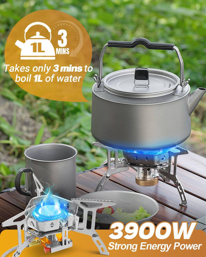 - Kemraes Camping Stove | Windproof Portable Gas Stove -