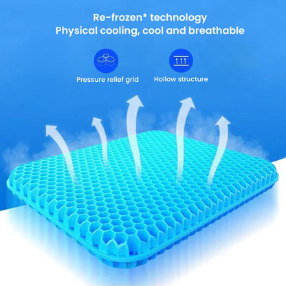 - Orthopaedic Gel Seat Cushion | Non-Slip Pillow | Back Support Cushion -