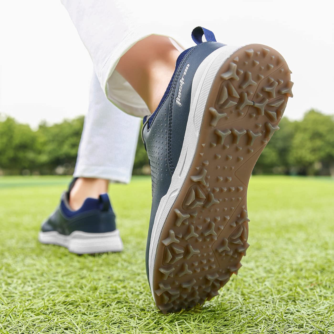 - SUMECH Golf Shoes | Spiked for Men|  Breathable Waterproof | Non-Slip -