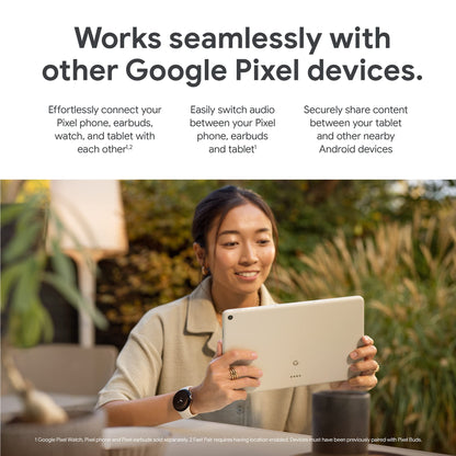 - Google Pixel Tablet with Charging Speaker Dock | (11 Inch Display, 128 GB Storage, Android, 8 GB RAM) | Porcelain -