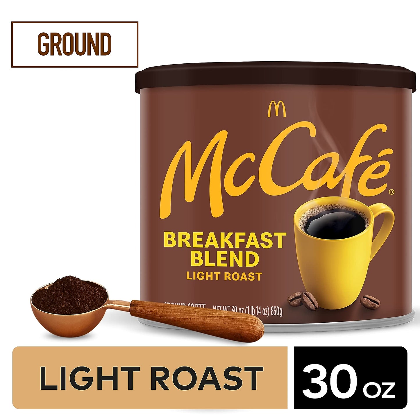 - McDonalds McCafe Breakfast Blend Light Roast Ground Coffee 850g -