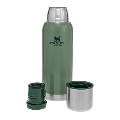 - Stanley Adventure Stainless Steel Thermos Flask | 1L | Keeps Cold or Hot For 24 Hours | Hammertone Green -