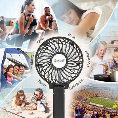 - VersionTech Hand Held Fan,Portable Handheld USB Rechargeable Fans with 3 Speeds -