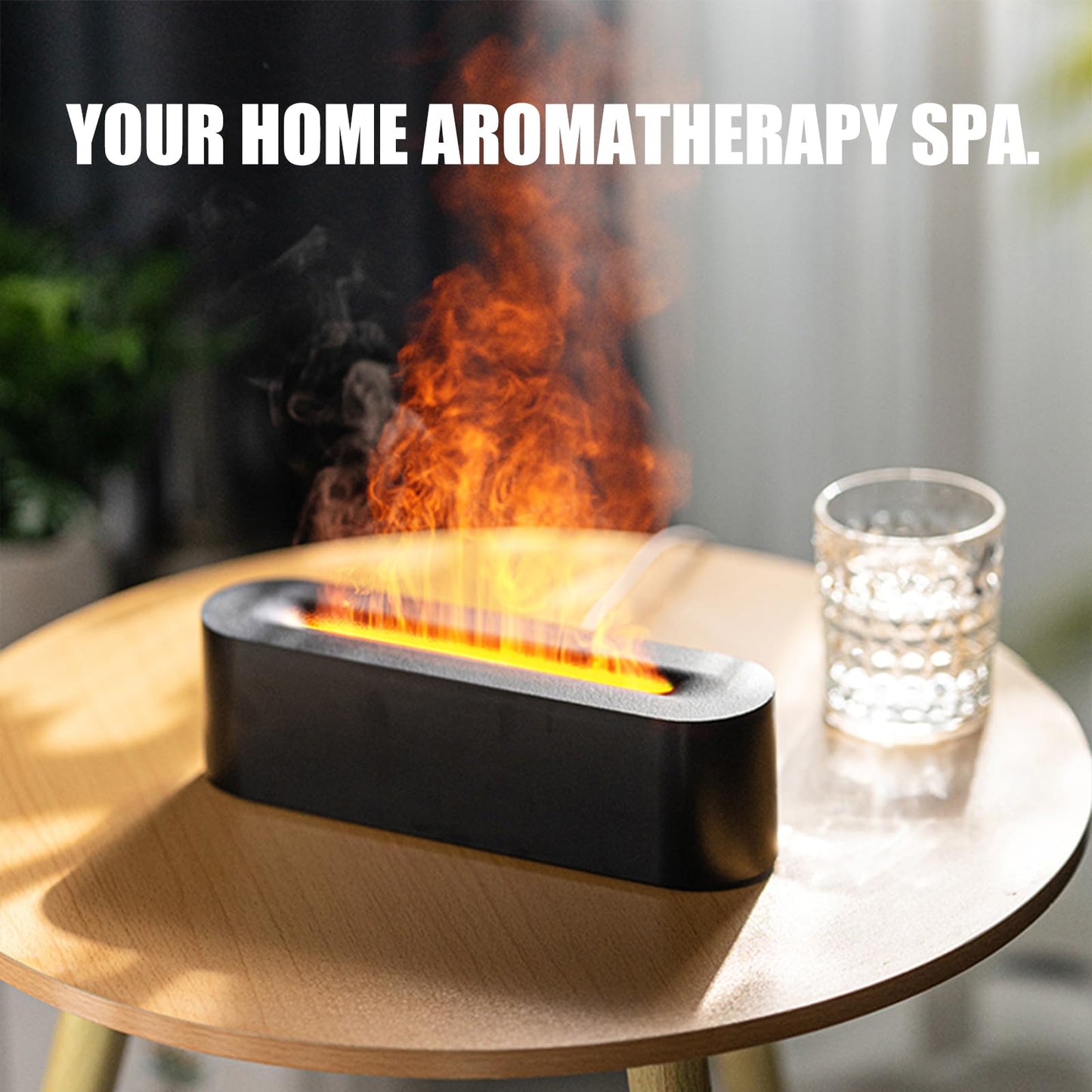 - Flame Diffuser | Upgrade 7 Colour Lights Essential Oil Diffuser | Super Quiet Aromatherapy Diffuser -