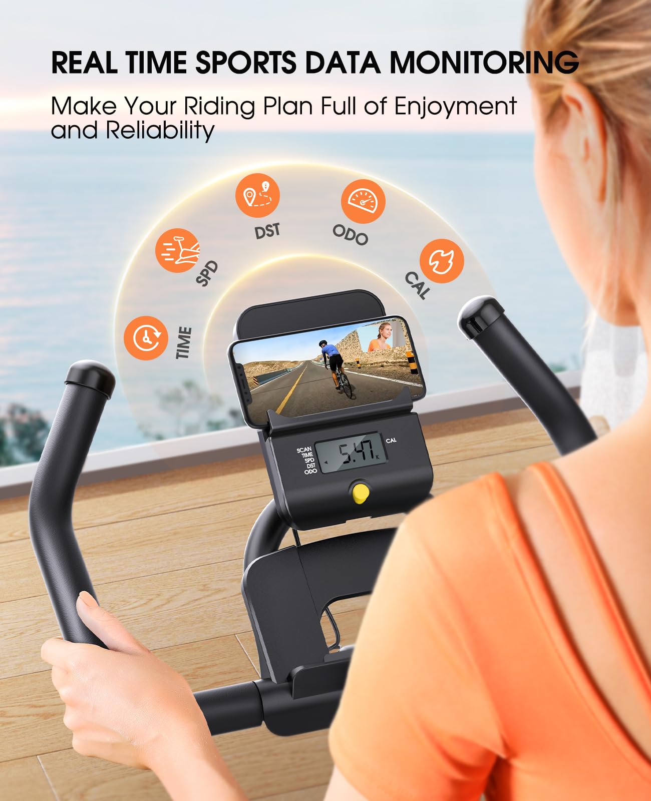 - Exercise Bike, 150KG Weight Capacity Indoor Cycling Bikes -