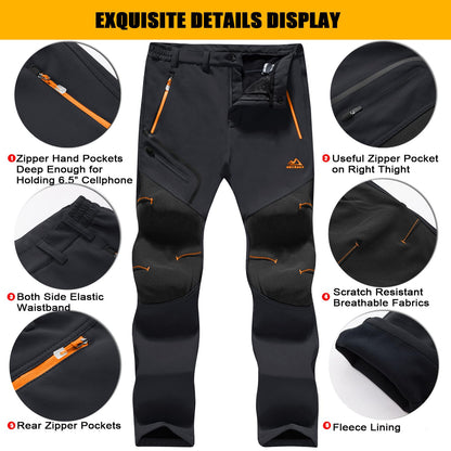 - TACVASEN Winter Trousers | Waterproof Softshell Trousers | Thermal Windproof -