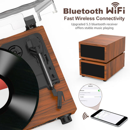 - Udreamer Record Player with 2 Dual Stereo Speakers -