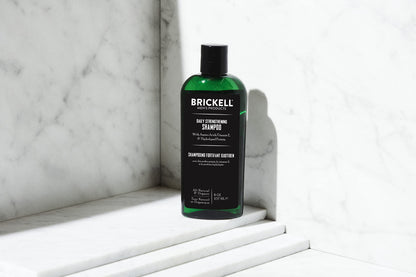Brickell Men's Daily Strengthening Shampoo for Men, Natural and Organic Featuring Mint and Tea Tree Oil To Soothe Dry and Itchy Scalp, Sulfate Free and Paraben Free, 236 ml, Scented