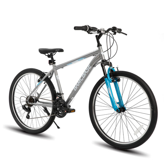 - Hiland 26 Inch Mountain Bike | MTB with 21 Speeds | High-Tensile Steel Frame | V Brake | Hardtail Bicycle for Adults -