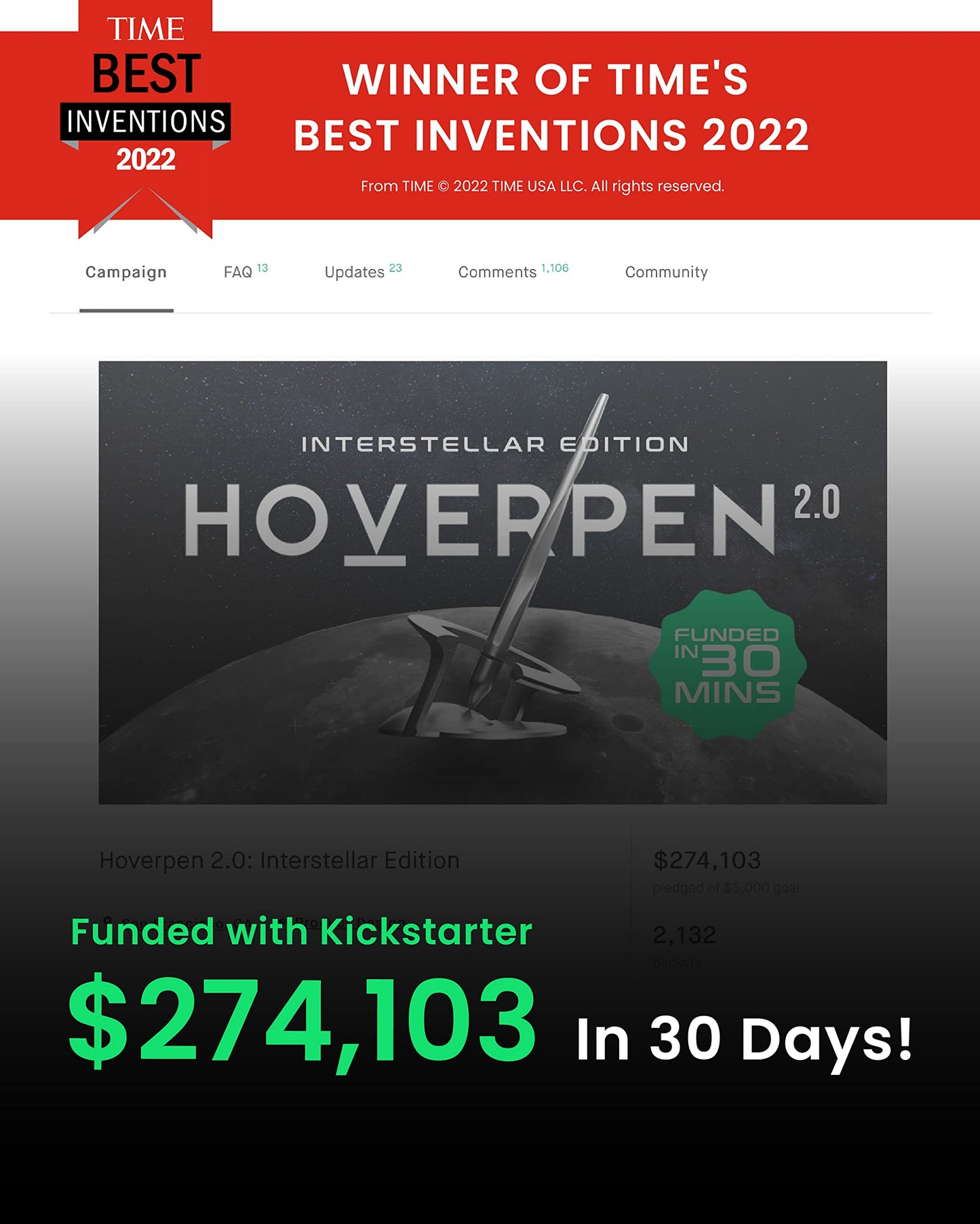 - novium Hoverpen Interstellar Edition  | Futuristic Luxury Pen Made With Aerospace Alloys -