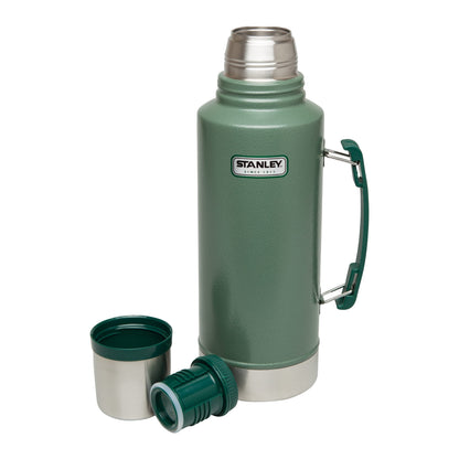 - Stanley Classic Legendary Bottle | 1.9L | Stainless Steel Thermos Flask | BPA-Free | Leakproof Lid | Hammertone Green -