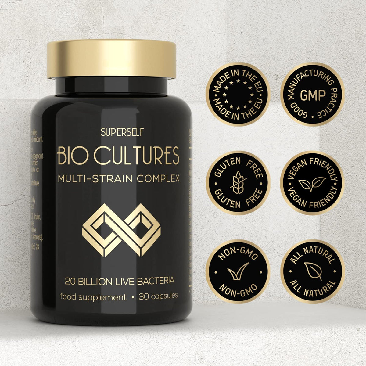 - Probiotics Bio Cultures Complex | Gut Health Probiotic Supplements for Men -