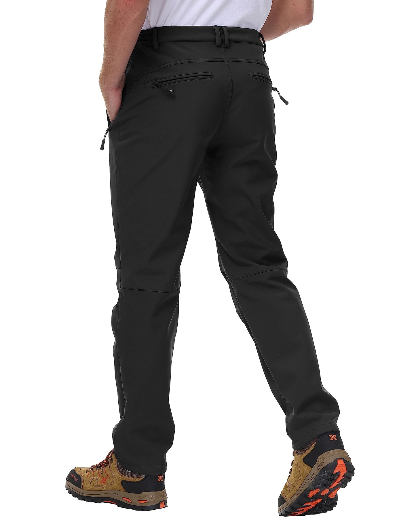 - Rdruko Mens Waterproof Softshell Trousers | Thermal Fleece Lined -