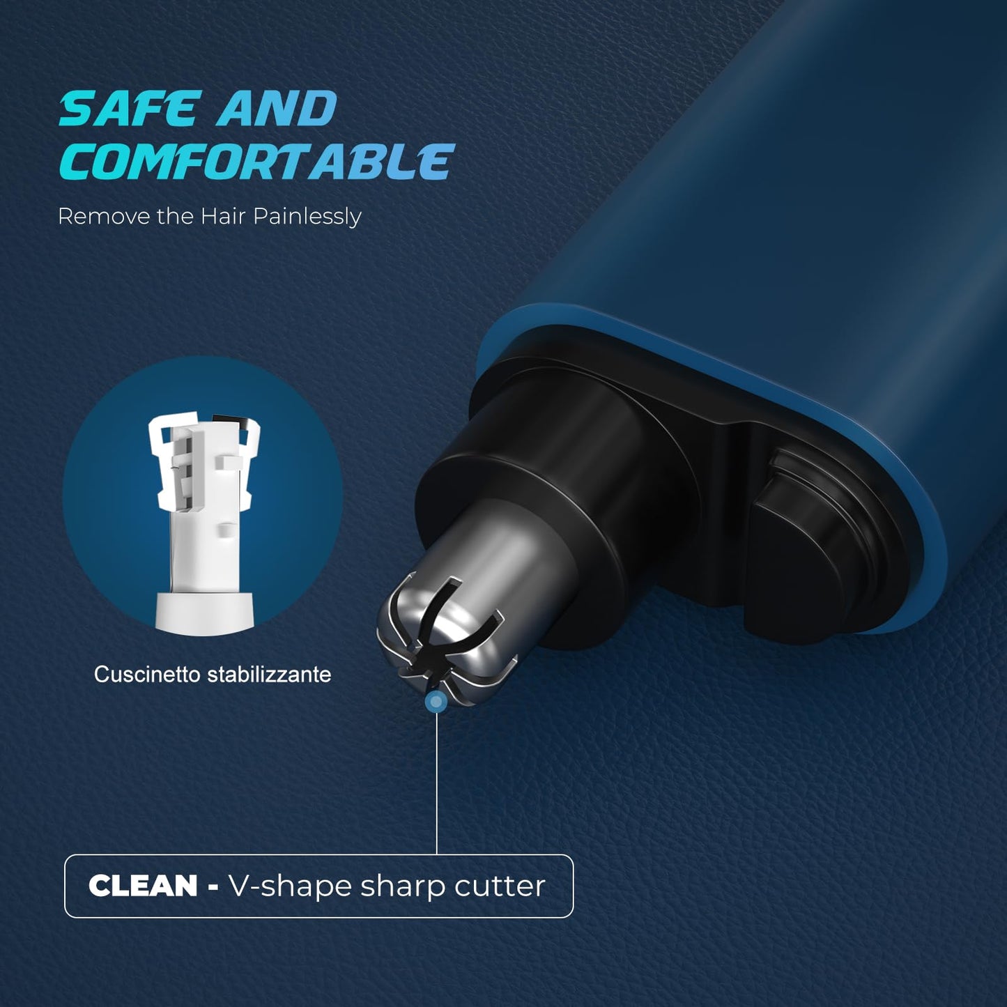 - Nose Hair Trimmer | Painless | USB Rechargeable -