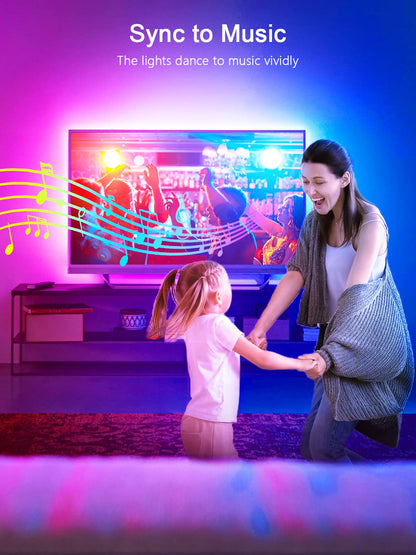 - KANTUTOE TV LED Lights | 3m LED Lights For TV | Music Sync Bluetooth APP Control -