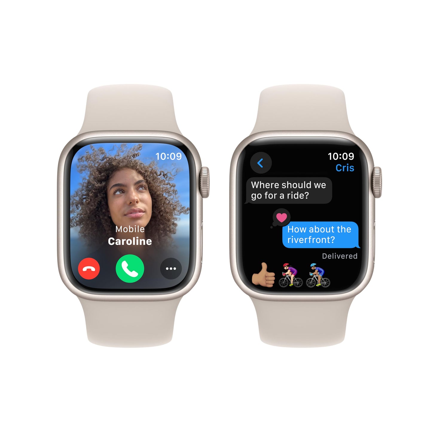 Apple Watch Series 9 [GPS 41mm] Smartwatch with Starlight Aluminum Case with Starlight Sport Band M/L. Fitness Tracker, Blood Oxygen & ECG Apps, Always-On Retina Display, Water Resistant