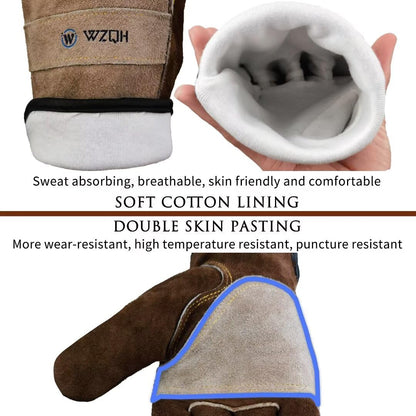 - Leather Work Gloves for Men or Women. Large Glove for Gardening, Coffee-grey L